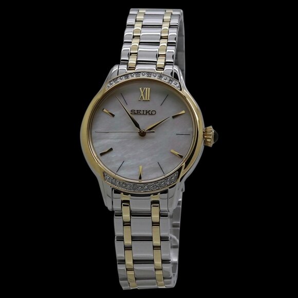 Seiko Ladies Watch Mother of Pearl Dial Two-Tone SRZ544